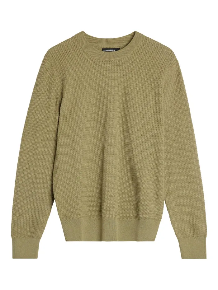 Men Arthur Knit Org Cotton Aloe JLindeberg Knitwear