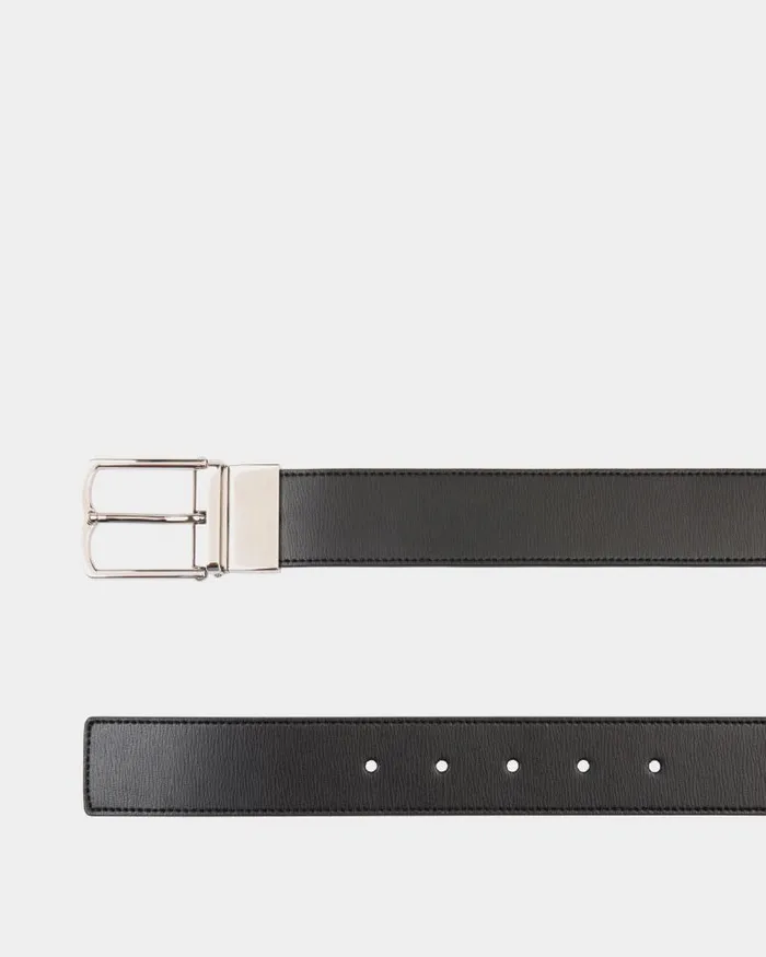 Men Bally Belts Country 35mm Reversible And Adjustable Belt In Black And Ebano Leather Multicolor Men Bally Belts Country 35mm Reversible And Adjustable Belt In Black And Ebano Leather Multicolor