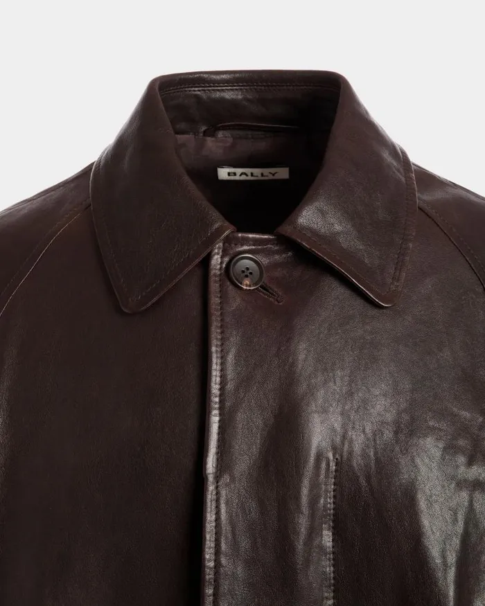 Men Bally Coats and Jackets Coat In Brown Leather Brown