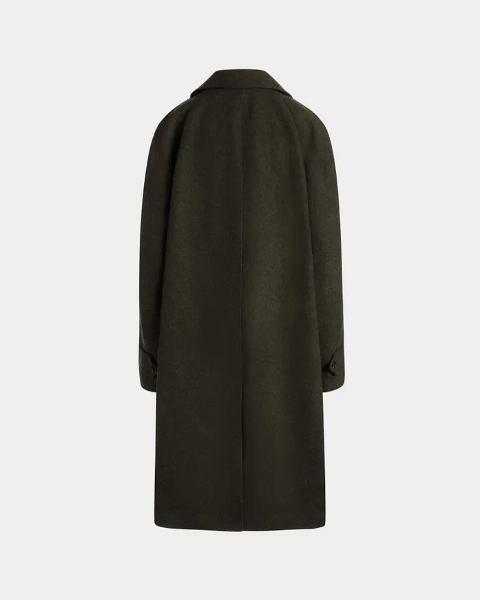 Men Bally Coats and Jackets Singlebreasted Coat In Dark Green Wool Green Men Bally Coats and Jackets Singlebreasted Coat In Dark Green Wool Green