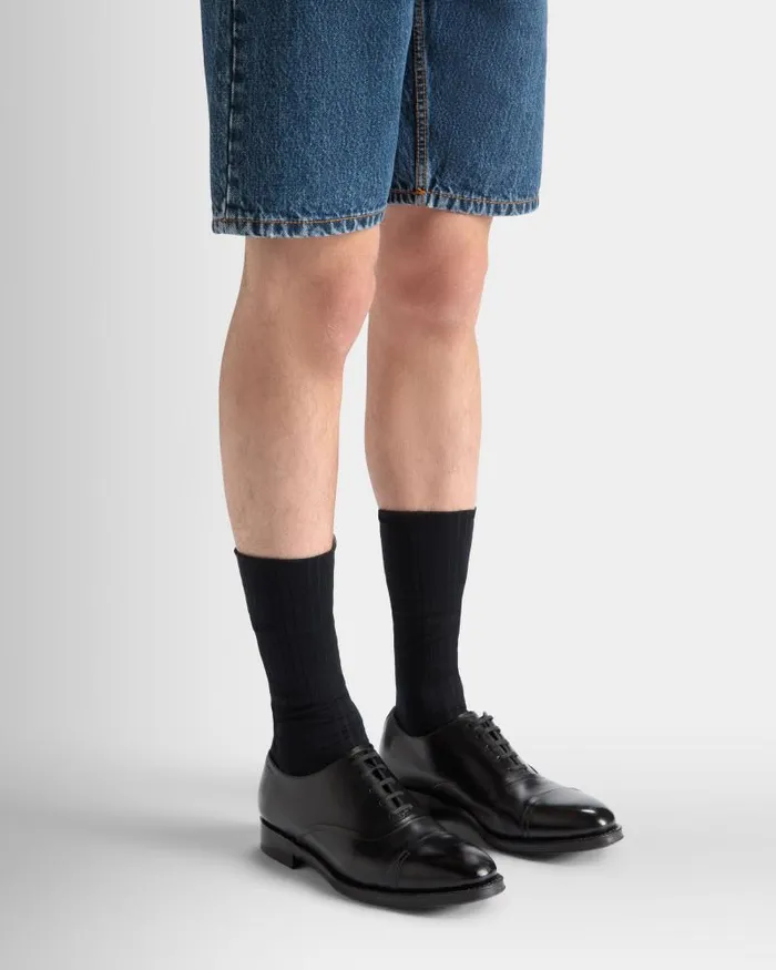 Men Bally Lace Ups and Monks Scribe Un Oxford In Black Leather Black Men Bally Lace Ups and Monks Scribe Un Oxford In Black Leather Black