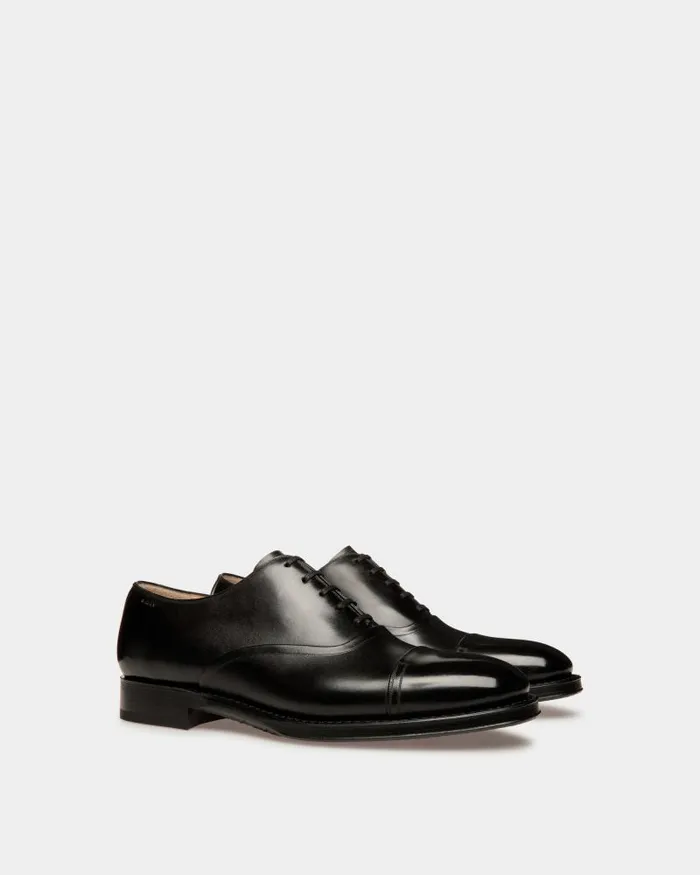 Men Bally Lace Ups and Monks Scribe Un Oxford In Black Leather Black Men Bally Lace Ups and Monks Scribe Un Oxford In Black Leather Black
