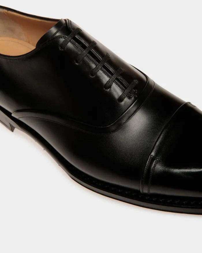 Men Bally Lace Ups and Monks Scribe Un Oxford In Black Leather Black Men Bally Lace Ups and Monks Scribe Un Oxford In Black Leather Black