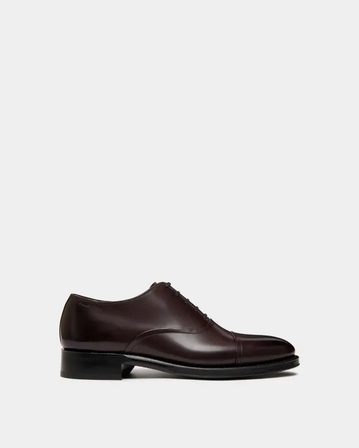 Men Bally Lace Ups and Monks Scribe Un Oxford In Deep Burgundy Leather Burgundy
