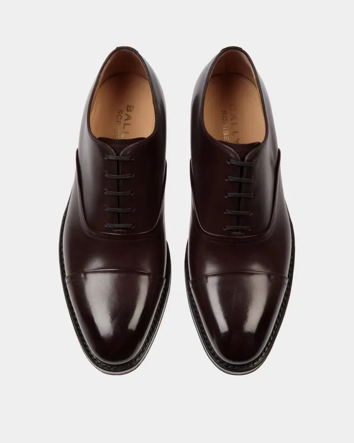Men Bally Lace Ups and Monks Scribe Un Oxford In Deep Burgundy Leather Burgundy Men Bally Lace Ups and Monks Scribe Un Oxford In Deep Burgundy Leather Burgundy