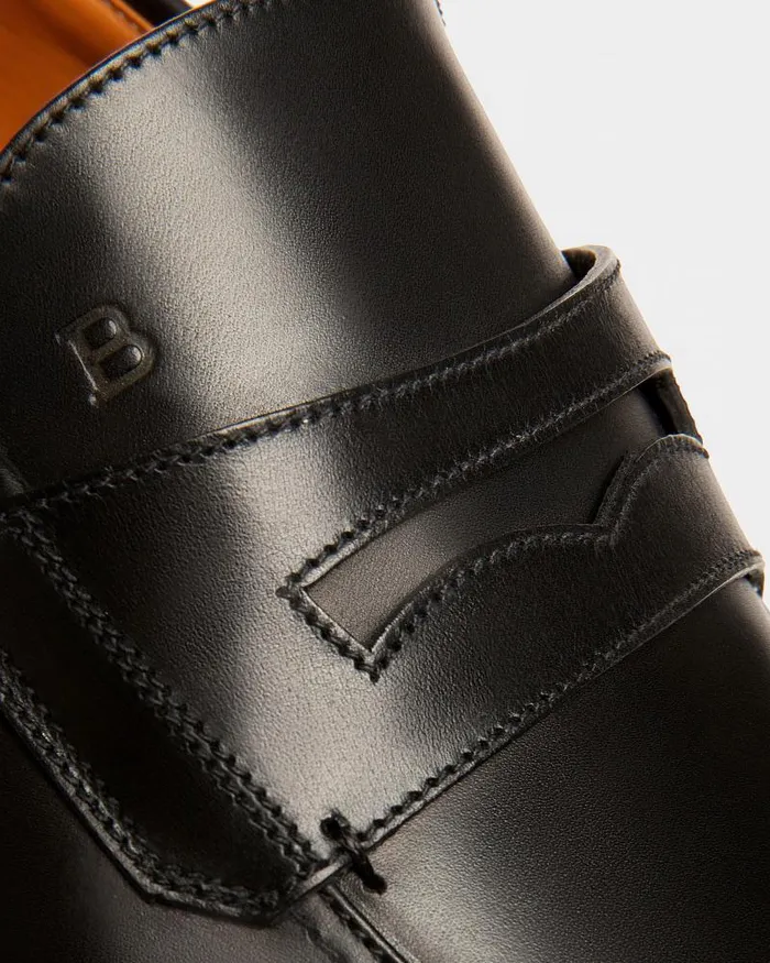 Men Bally Loafers and Moccasins Webb Leather Loafers In Coffee Brown Men Bally Loafers and Moccasins Webb Leather Loafers In Coffee Brown