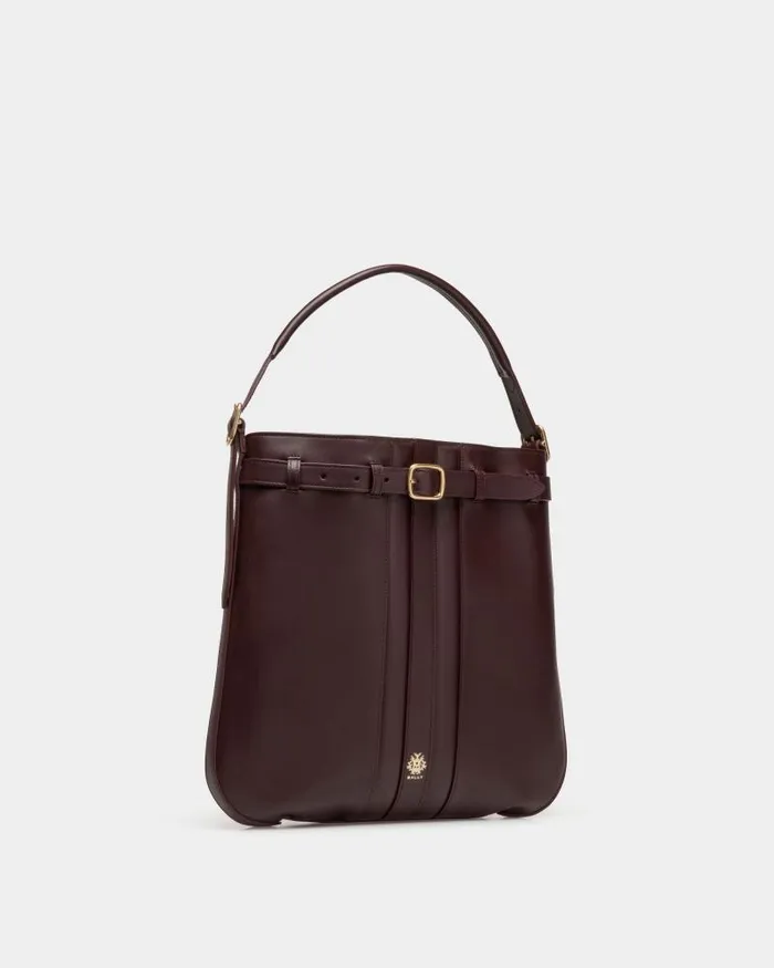 Men Bally Messenger Bags Beckett Crossbody Bag In Deep Burgundy Leather Burgundy Men Bally Messenger Bags Beckett Crossbody Bag In Deep Burgundy Leather Burgundy
