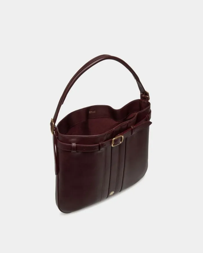 Men Bally Messenger Bags Beckett Crossbody Bag In Deep Burgundy Leather Burgundy Men Bally Messenger Bags Beckett Crossbody Bag In Deep Burgundy Leather Burgundy