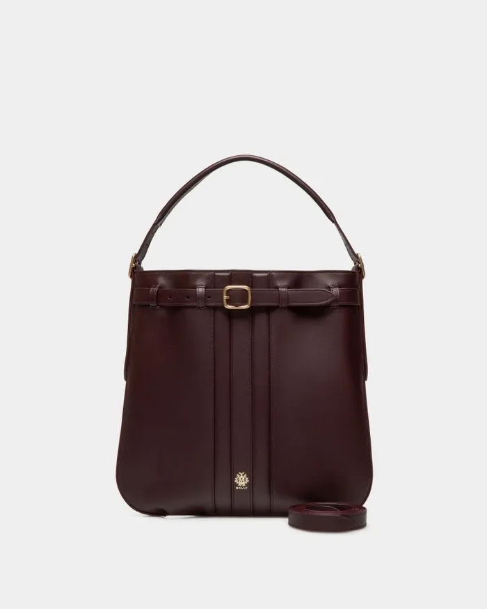 Men Bally Messenger Bags Beckett Crossbody Bag In Deep Burgundy Leather Burgundy Men Bally Messenger Bags Beckett Crossbody Bag In Deep Burgundy Leather Burgundy