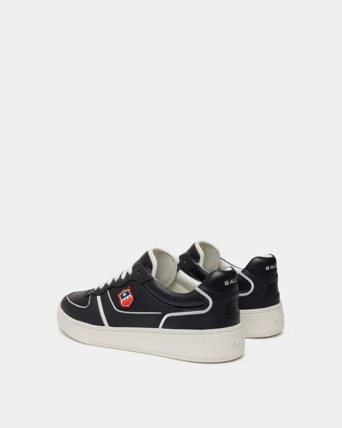Men Bally Sneakers Raise Sneaker In Navy Blue And White Leather Blue Men Bally Sneakers Raise Sneaker In Navy Blue And White Leather Blue