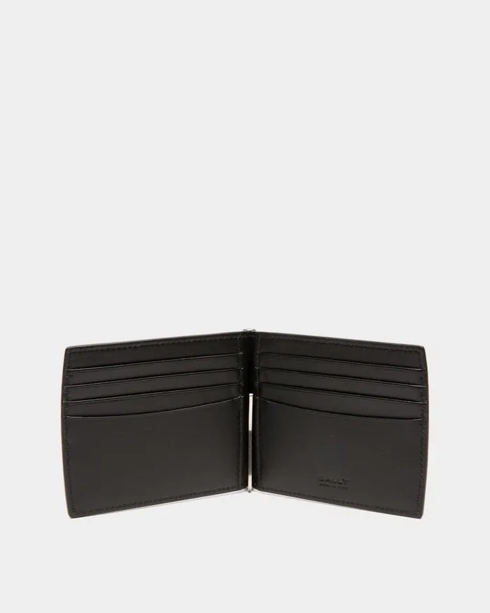 Men Bally Wallets and Card Holders Busy Bally Bifold Wallet In Black Leather Black