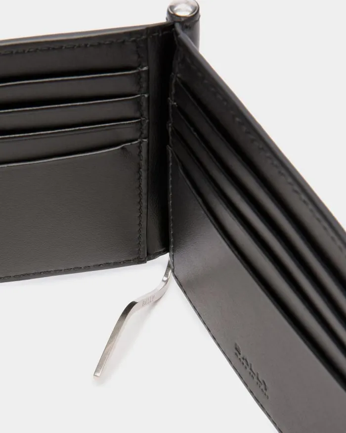 Men Bally Wallets and Card Holders Busy Bally Bifold Wallet In Black Leather Black