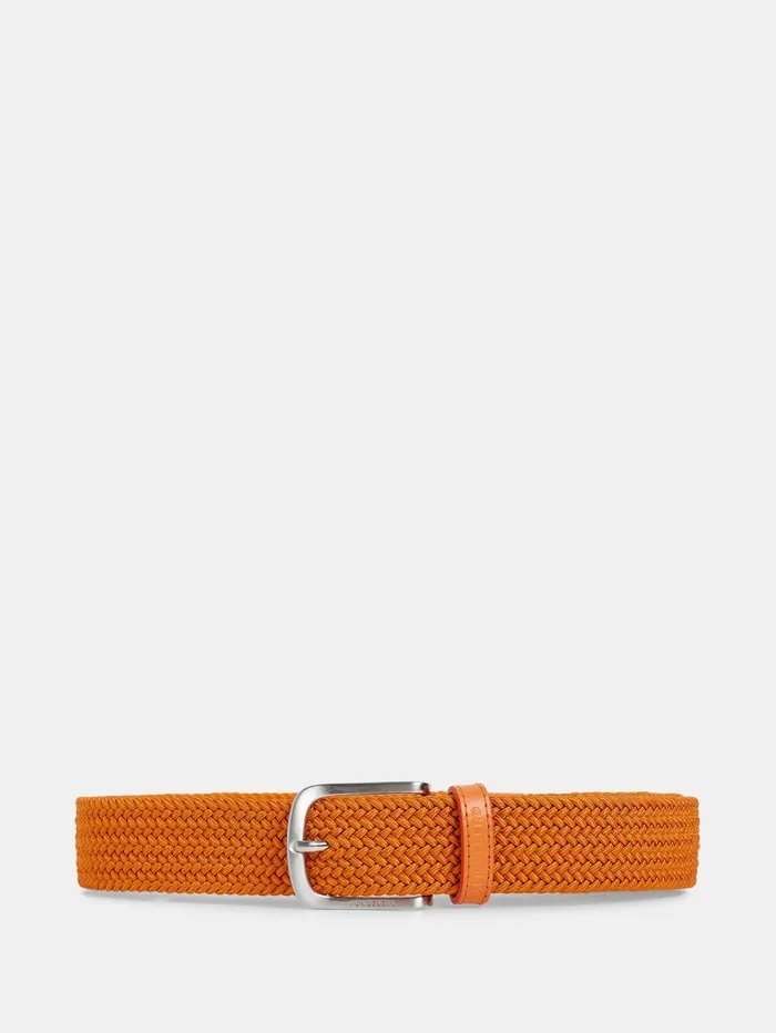 Men Bernhard Elastic Belt Russet Orange JLindeberg Belts