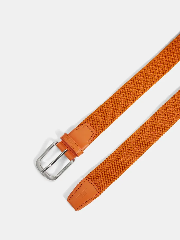 Men Bernhard Elastic Belt Russet Orange JLindeberg Belts Men Bernhard Elastic Belt Russet Orange JLindeberg Belts
