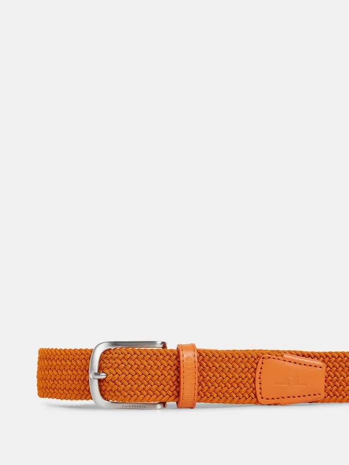 Men Bernhard Elastic Belt Russet Orange JLindeberg Belts Men Bernhard Elastic Belt Russet Orange JLindeberg Belts