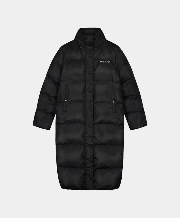Men Black Epuff Long Jacket Daily Paper Jackets