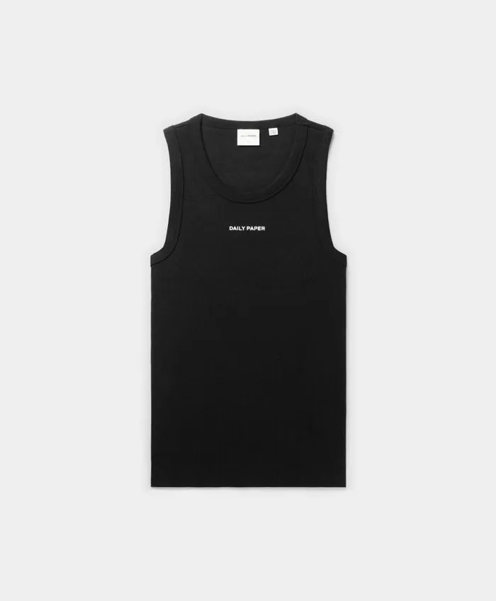 Men Black Logotype Tank Top Daily Paper TShirts