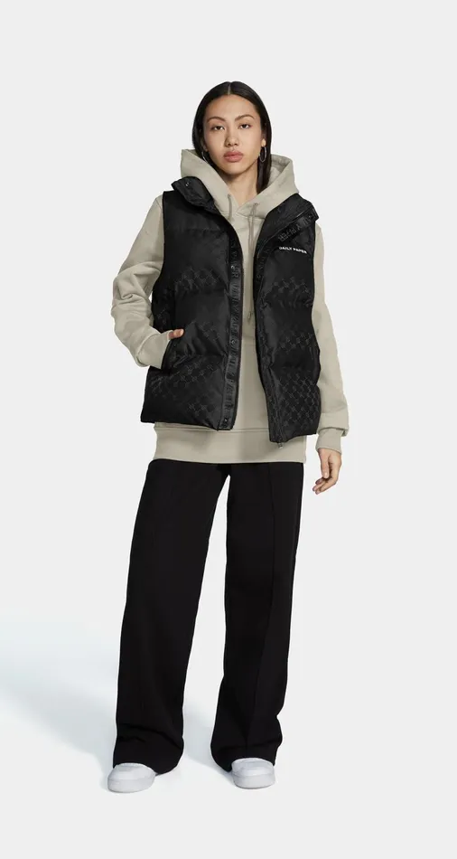 Men Black Monogram Pondo Bodywarmer Daily Paper Jackets Men Black Monogram Pondo Bodywarmer Daily Paper Jackets