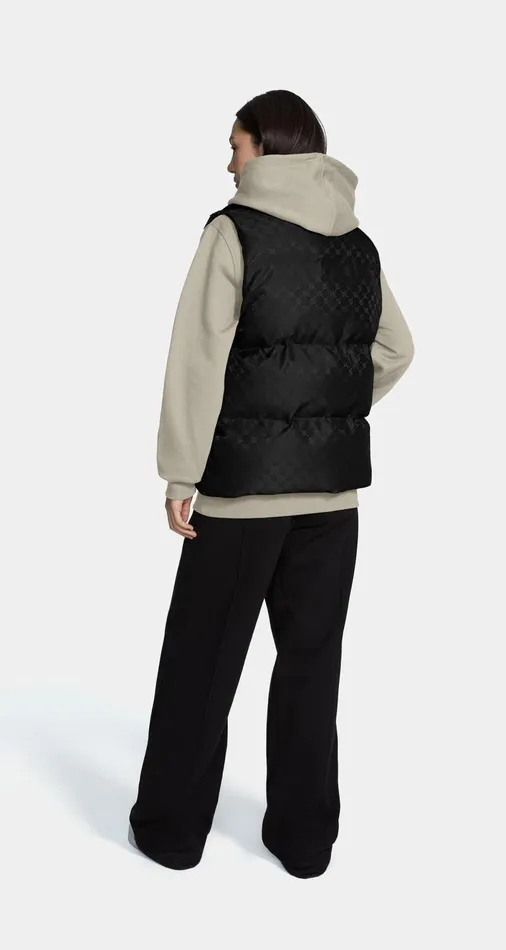 Men Black Monogram Pondo Bodywarmer Daily Paper Jackets Men Black Monogram Pondo Bodywarmer Daily Paper Jackets