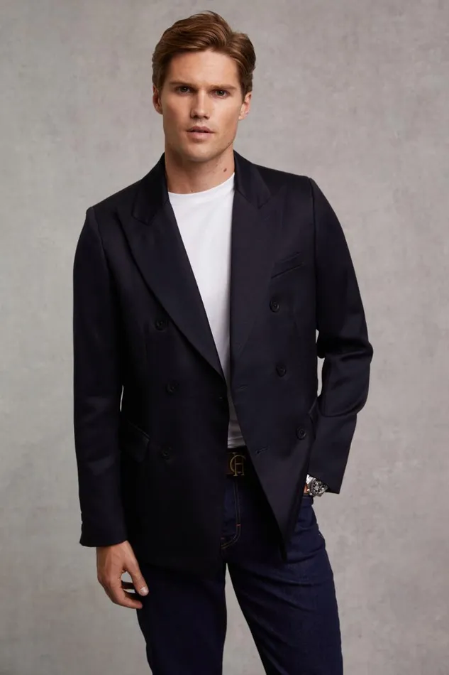 Men Blazers Holland Cooper The Double Breasted Blazer Navy Barathea Men Blazers Holland Cooper The Double Breasted Blazer Navy Barathea