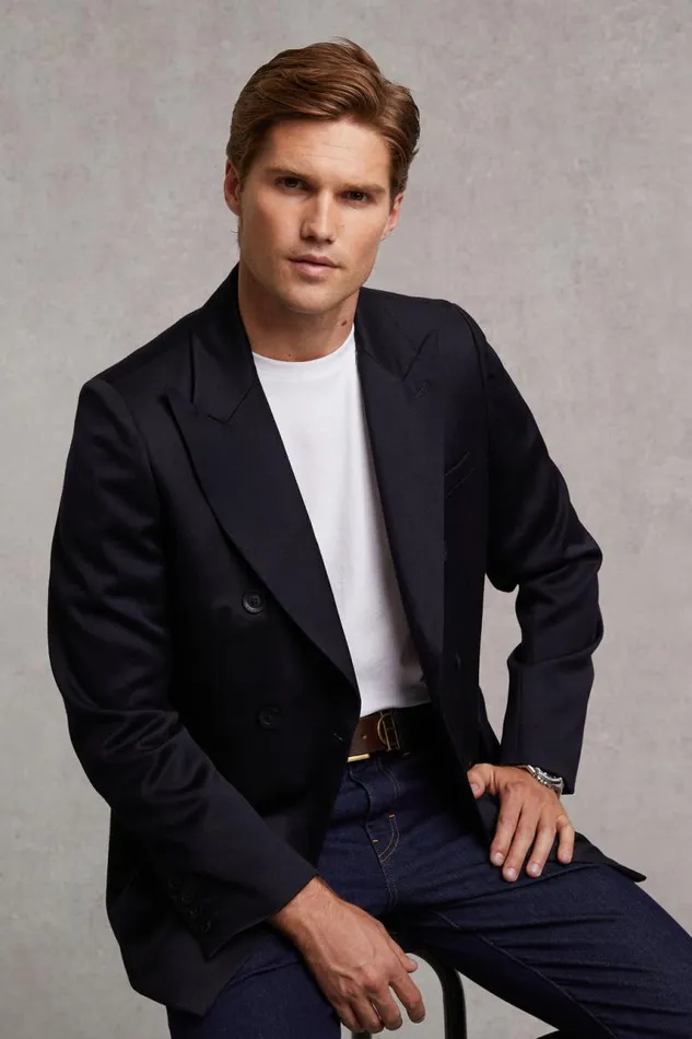 Men Blazers Holland Cooper The Double Breasted Blazer Navy Barathea Men Blazers Holland Cooper The Double Breasted Blazer Navy Barathea