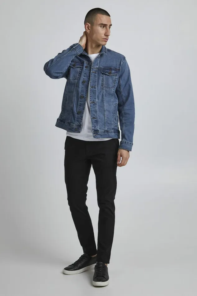 Men Blend Outerwear Outerwear Denim Middle Blue