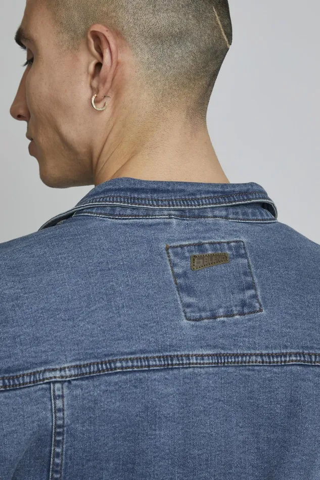 Men Blend Outerwear Outerwear Denim Middle Blue