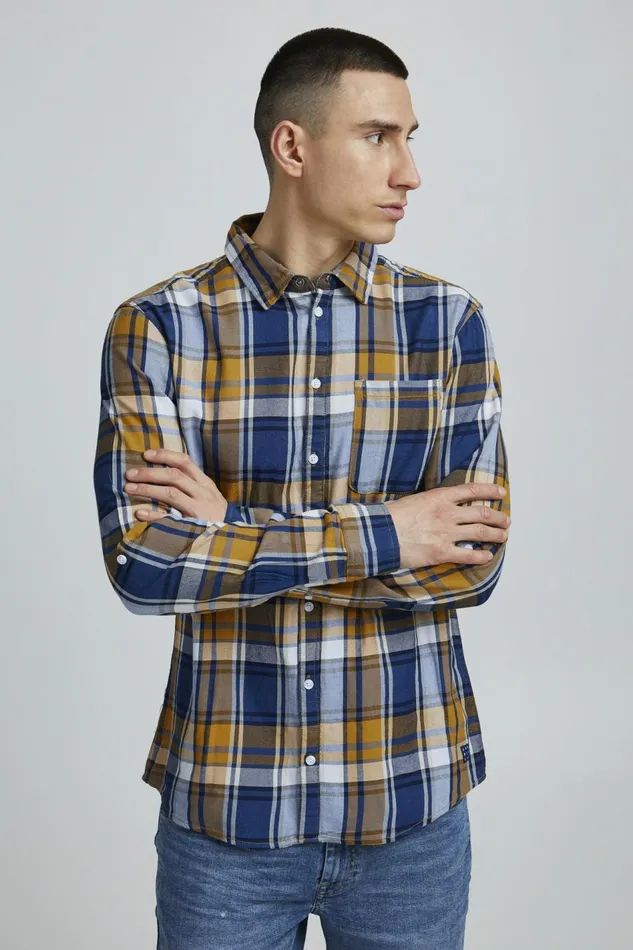 Men Blend Shirts Long Sleeved Shirt Spruce Yellow