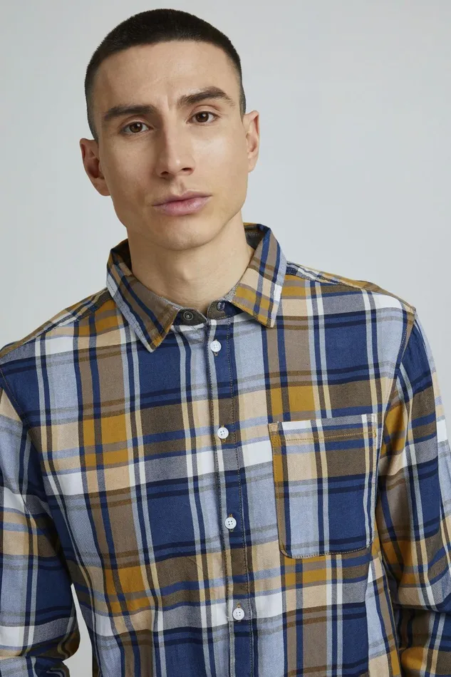 Men Blend Shirts Long Sleeved Shirt Spruce Yellow