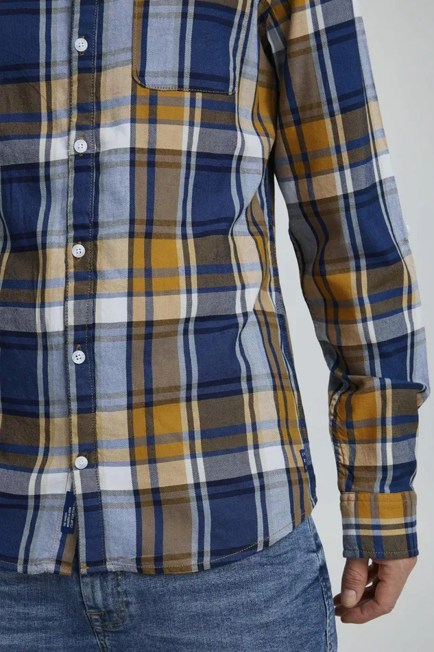 Men Blend Shirts Long Sleeved Shirt Spruce Yellow