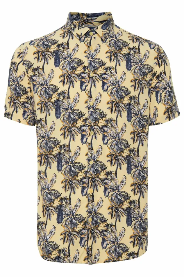 Men Blend Shirts Short Sleeved Shirt Pale Banana