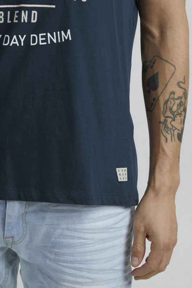 Men Blend TShirts Tshirt Dress Blues