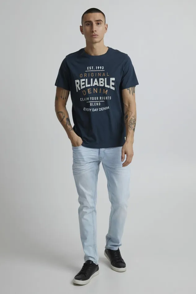 Men Blend TShirts Tshirt Dress Blues