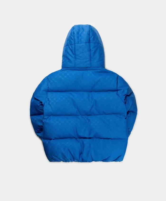 Men Blue Monogram Navan Puffer Jacket Daily Paper Jackets
