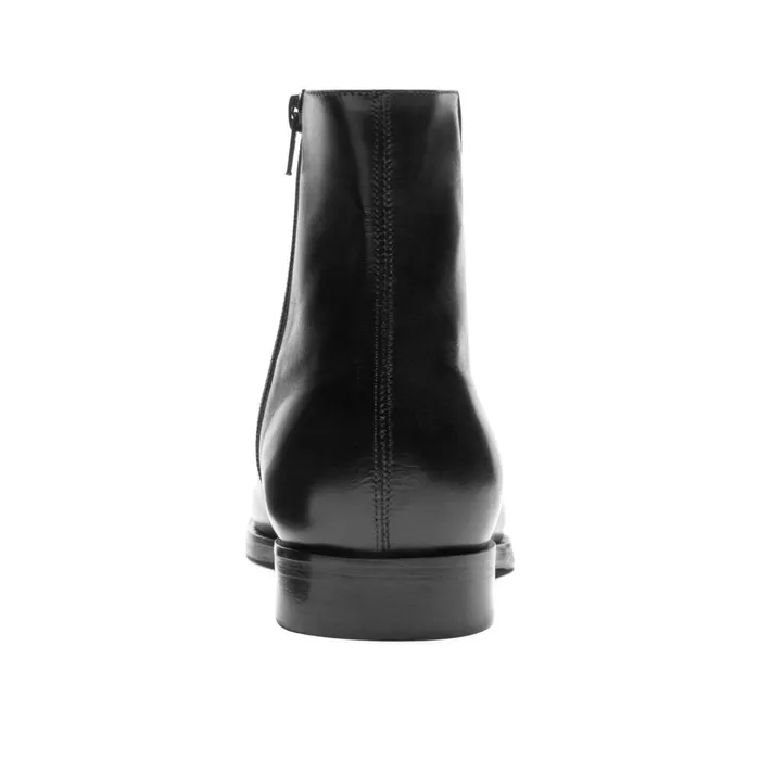 Men Boots Bruno Magli Calvin Side Zip Leather BootBlack