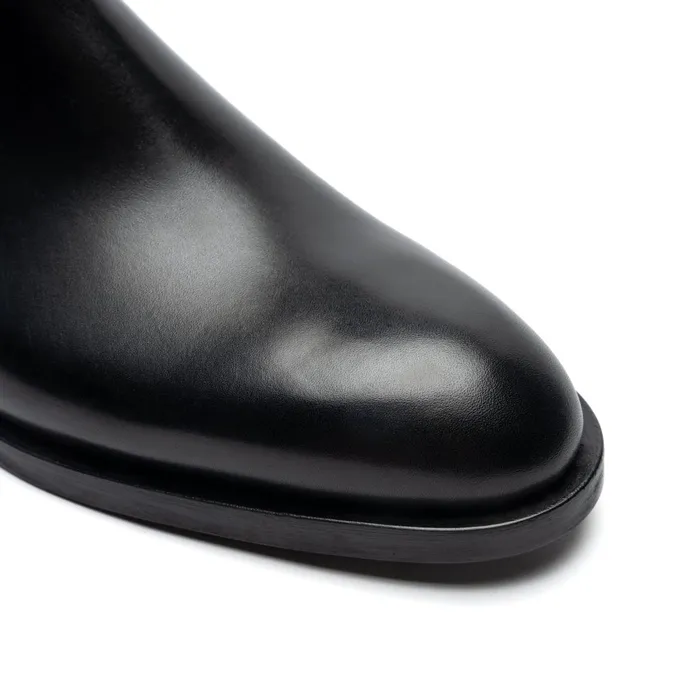 Men Boots Bruno Magli Calvin Side Zip Leather BootBlack