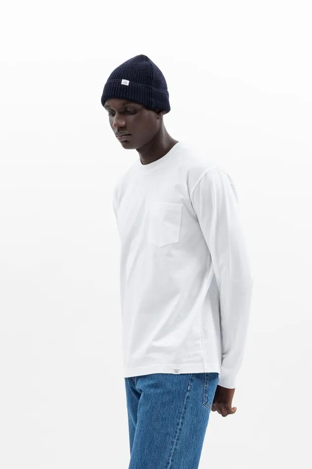 Men Brushed Lambswool Beanie Dark Navy Norse Projects Beanies