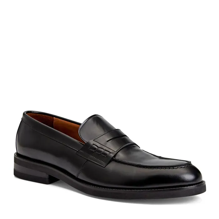 Men Casual Shoes Bruno Magli Carter Casual Loafer Black Leather