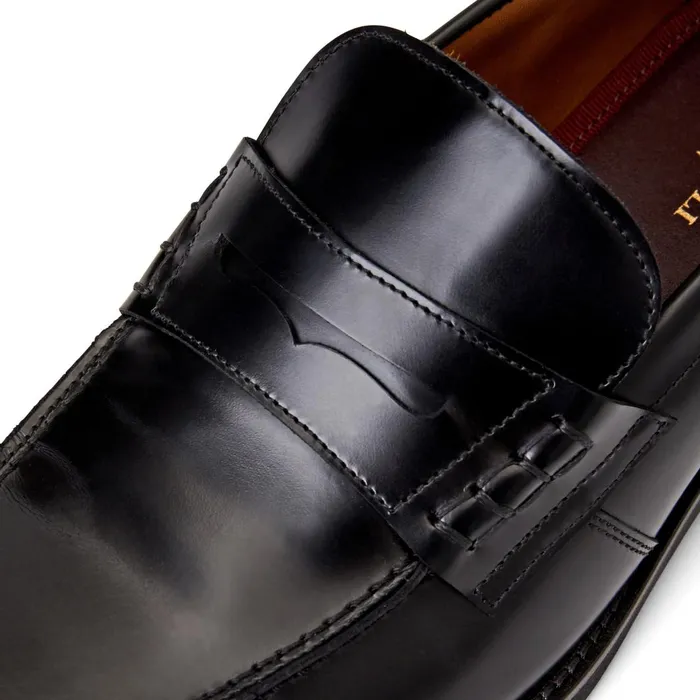 Men Casual Shoes Bruno Magli Carter Casual Loafer Black Leather