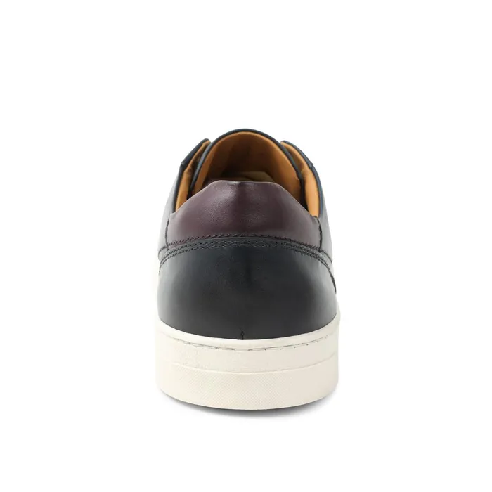 Men Casual Shoes Bruno Magli Dante LacetoToe Leather Sneaker 8211 Navy