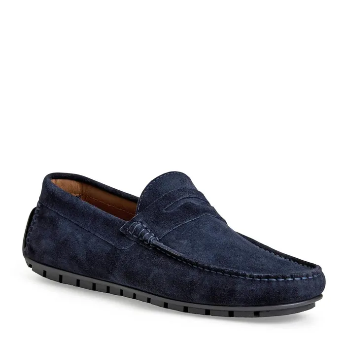 Men Casual Shoes Bruno Magli XANE CASUAL SUEDE SLIPON DRIVING MOCCASINNAVY