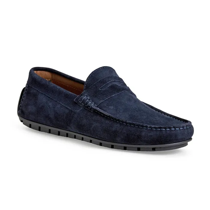 Men Casual Shoes Bruno Magli XANE CASUAL SUEDE SLIPON DRIVING MOCCASINNAVY