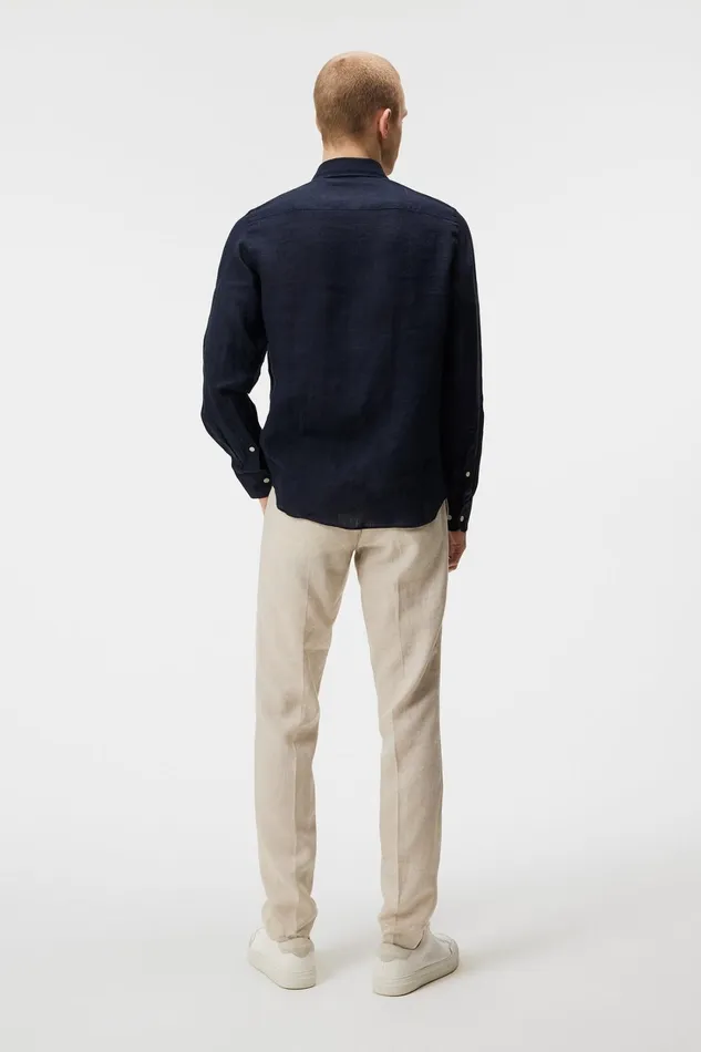 Men Clean Linen Slim Shirt JL Navy JLindeberg Shirts Men Clean Linen Slim Shirt JL Navy JLindeberg Shirts