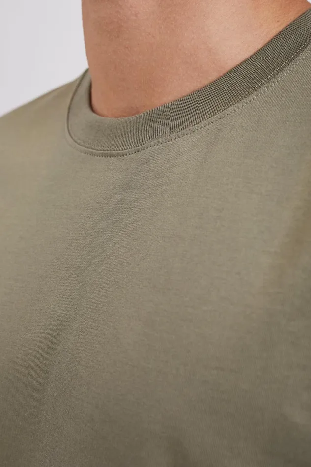 Men Cotton Crpe Tshirt Sediment Green Norse Projects TShirts
