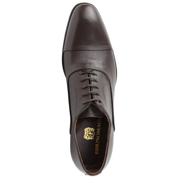 Men Dress Shoes Bruno Magli Locascio CapToe Oxford 8211 Dark Brown