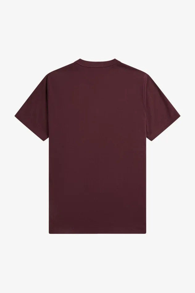 Men Embroidered TShirt Oxblood Fred Perry TShirts