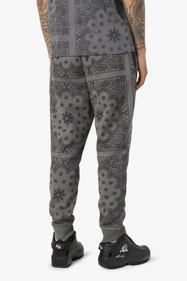 Men Fila Pants and Shorts Hemlock Jogger Thunderstorm Bandana Print