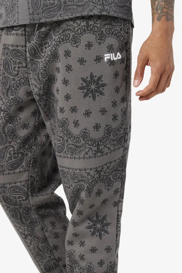 Men Fila Pants and Shorts Hemlock Jogger Thunderstorm Bandana Print
