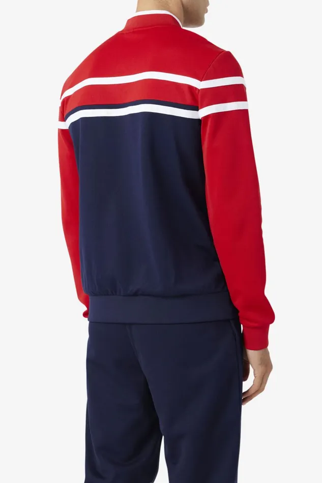 Men Fila Sweatsuits and Tracksuits Naso Jacket Navy Red White