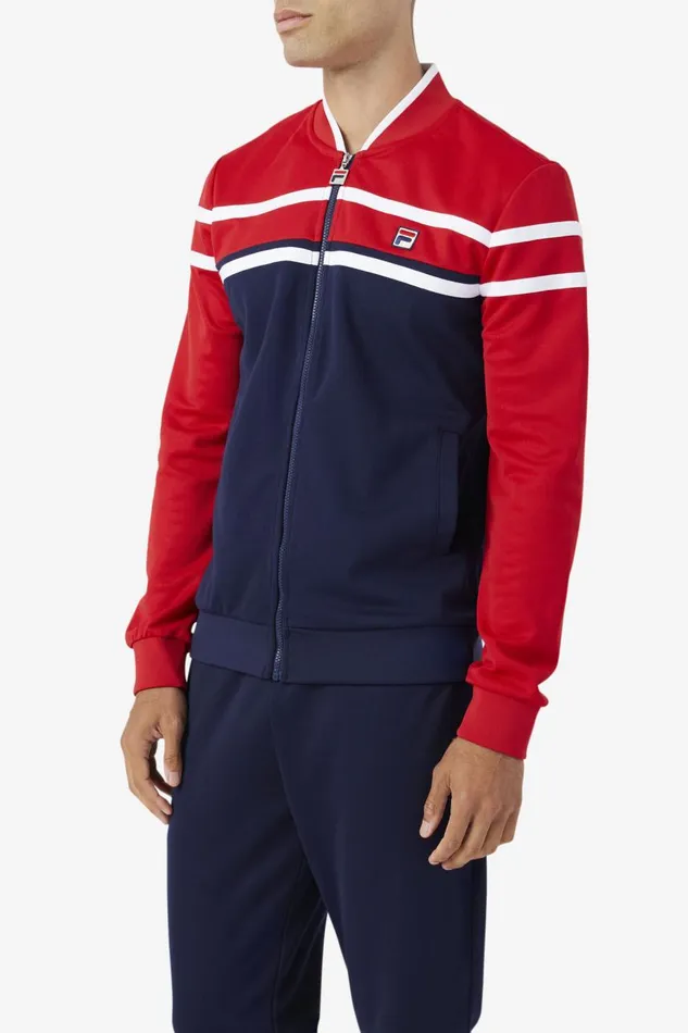 Men Fila Sweatsuits and Tracksuits Naso Jacket Navy Red White